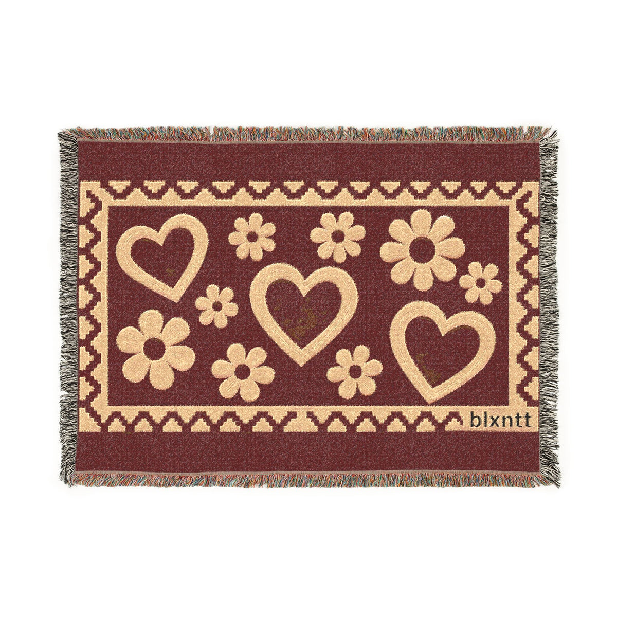 BLXNTT Red Hippie Woven Blanket #3