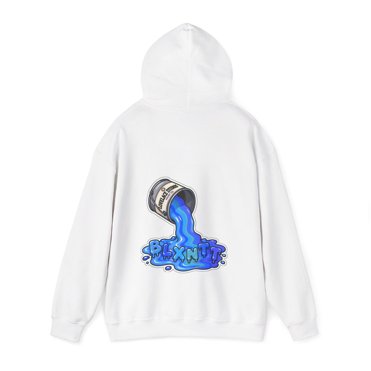 BLXNTT Paint Spill Hoodie - Blue (White)