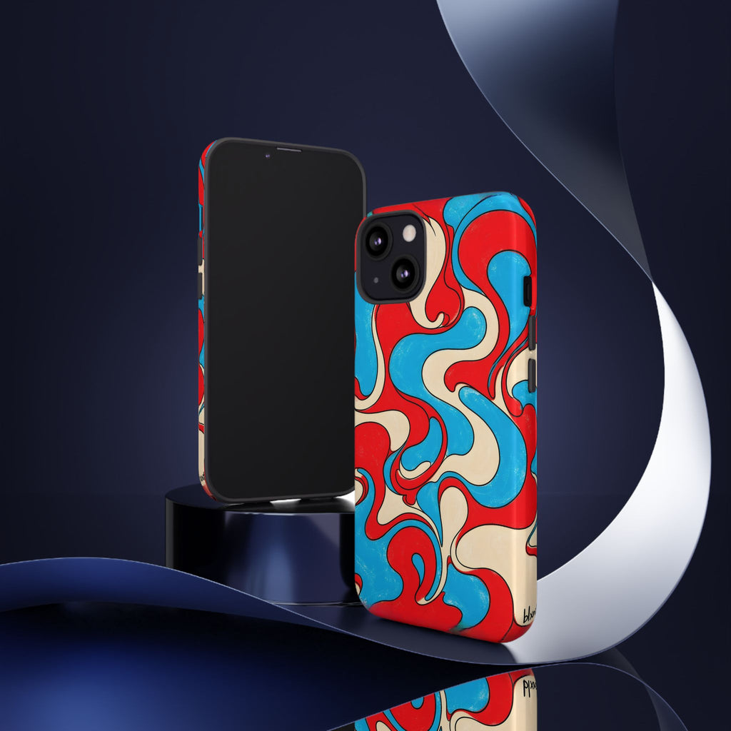 Fillmore Flow - Red, Cyan & Cream Phone Case