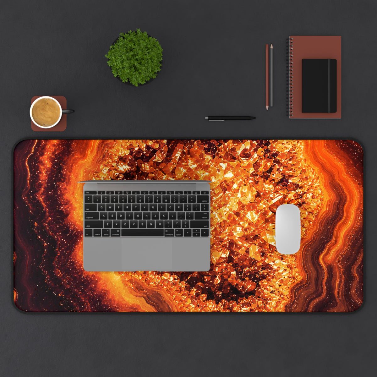 Geode Core - Molten Lava Desk Mat