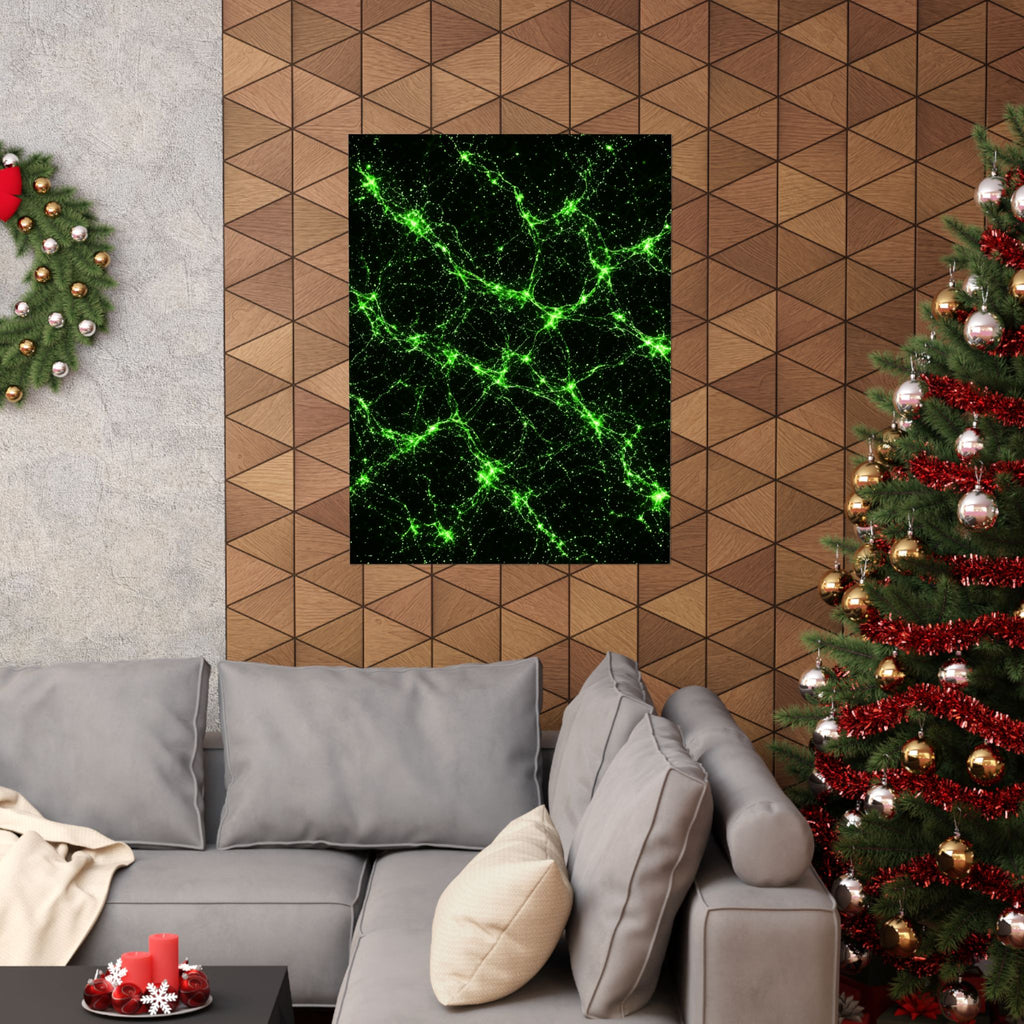 Neon Mycelium - Toxic Lime Poster