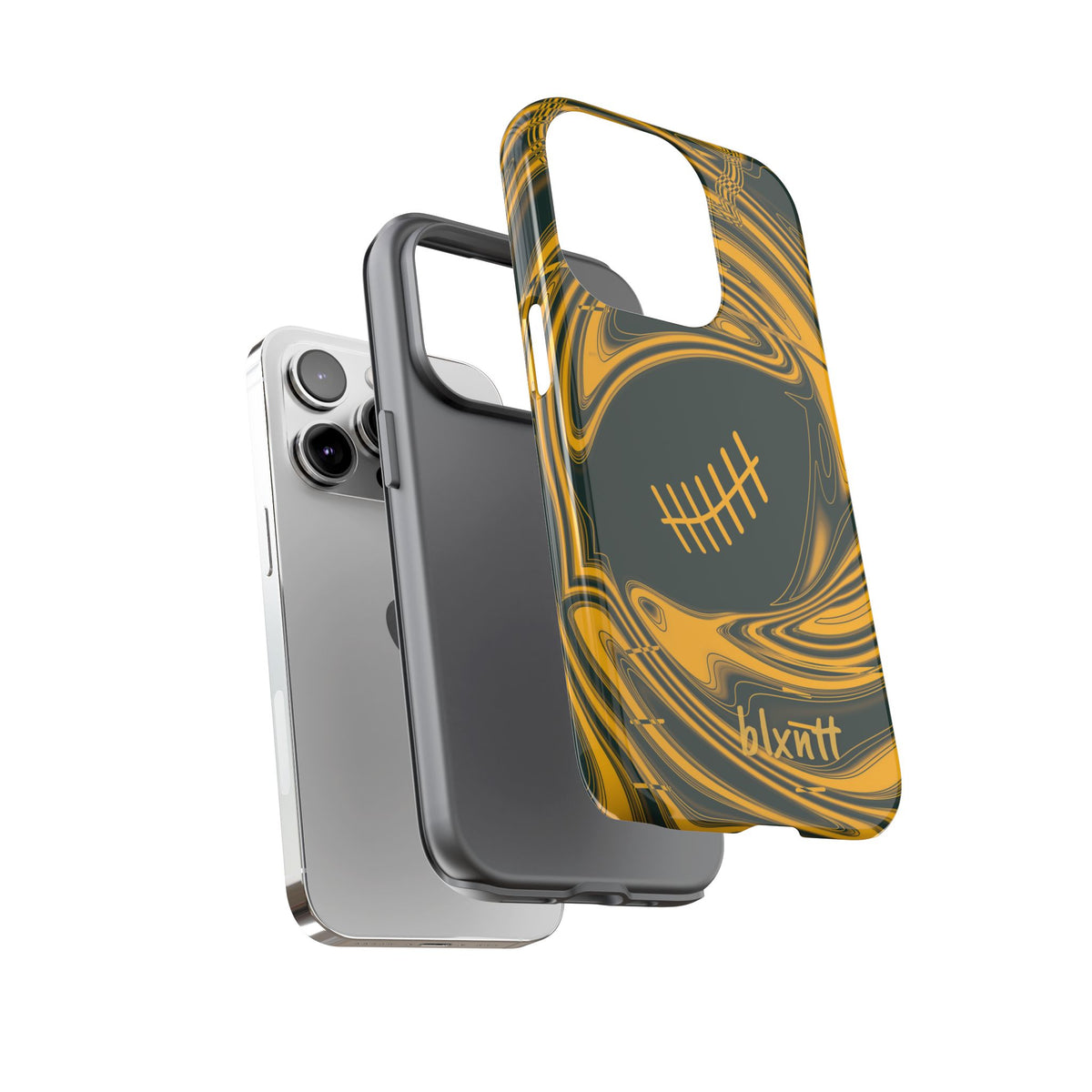 Green & Gold Trippy Football Phone Case