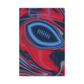 Navy, Light Blue & Red Trippy Football Canvas