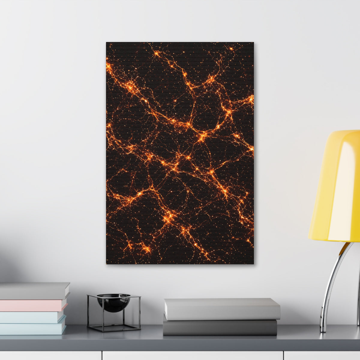 Neon Mycelium - Solar Flare Glossy Canvas