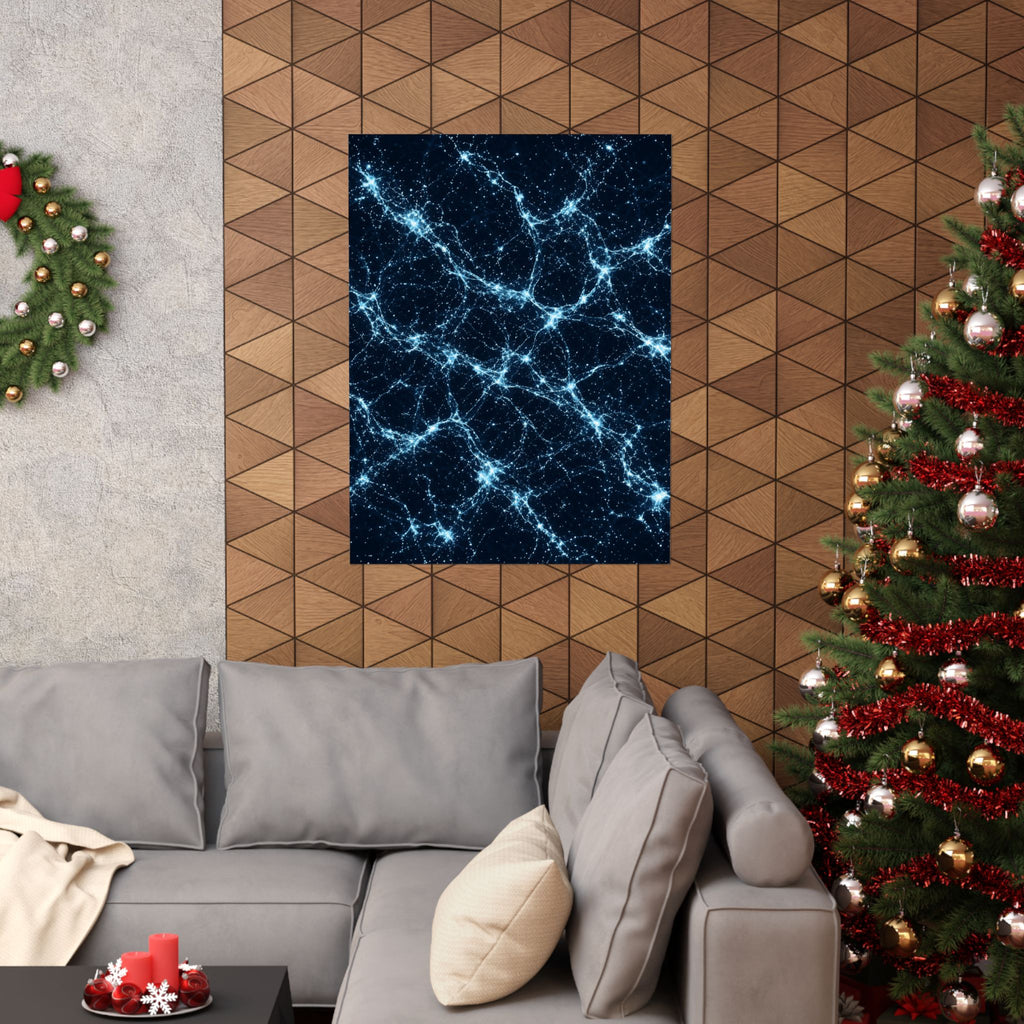 Neon Mycelium - Ice Crystal Poster
