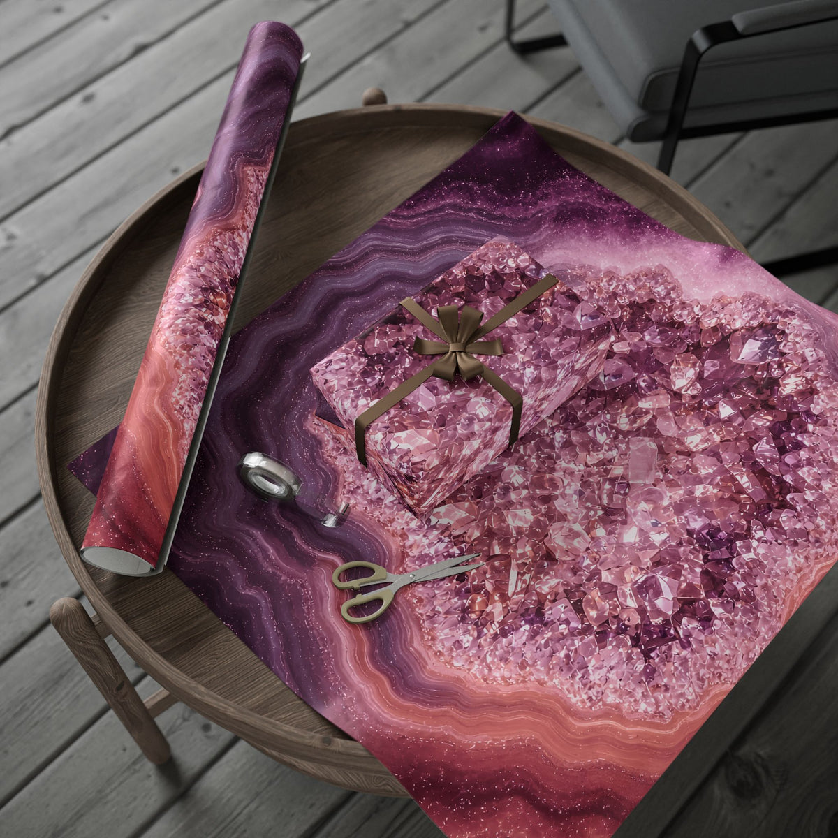 Geode Core - Rose Quartz Wrapping Paper