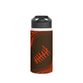 Brown & Orange Trippy Football Water Bottle