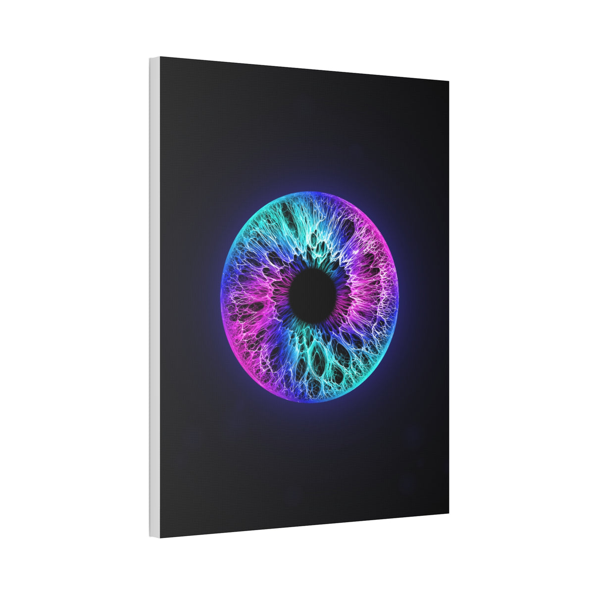 BLXNTT Iris – Lace Web Galaxy Teal Magenta Glossy Canvas