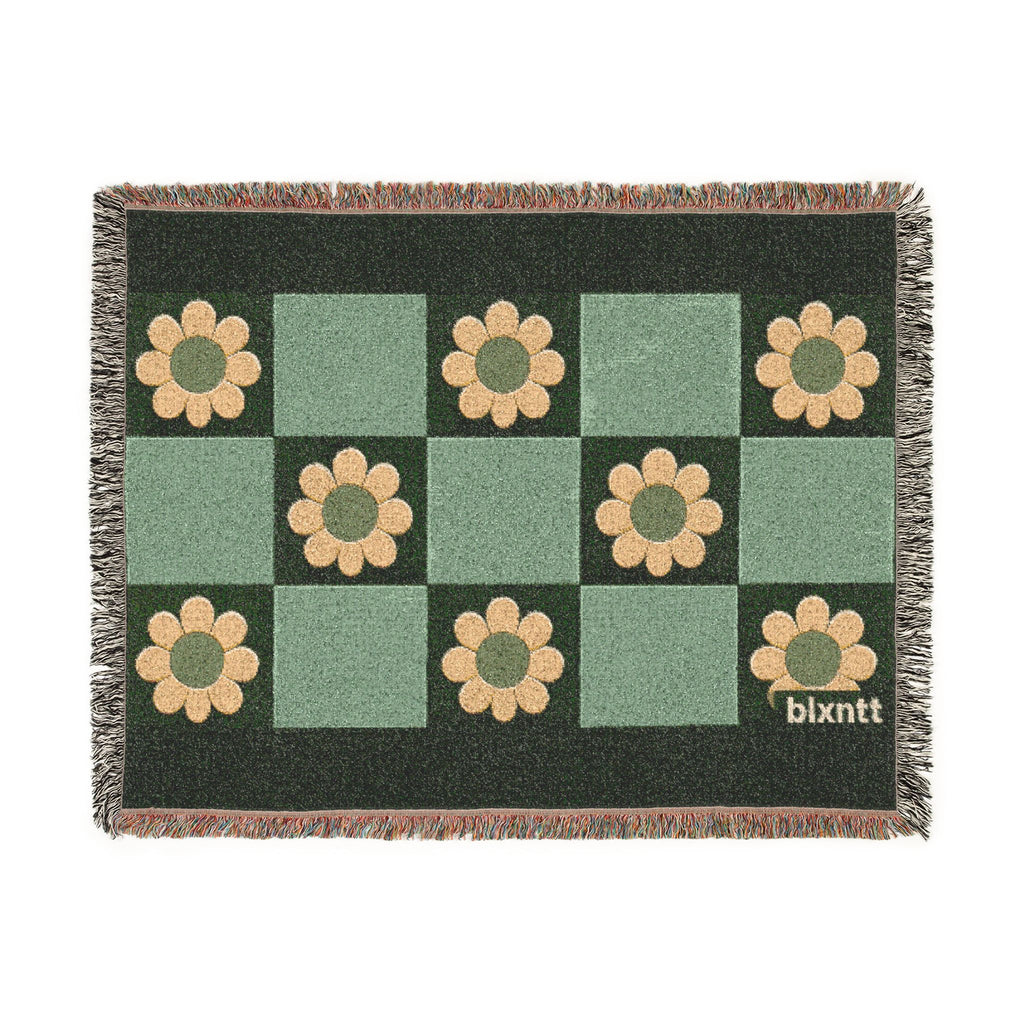 BLXNTT Green Hippie Woven Blanket #2