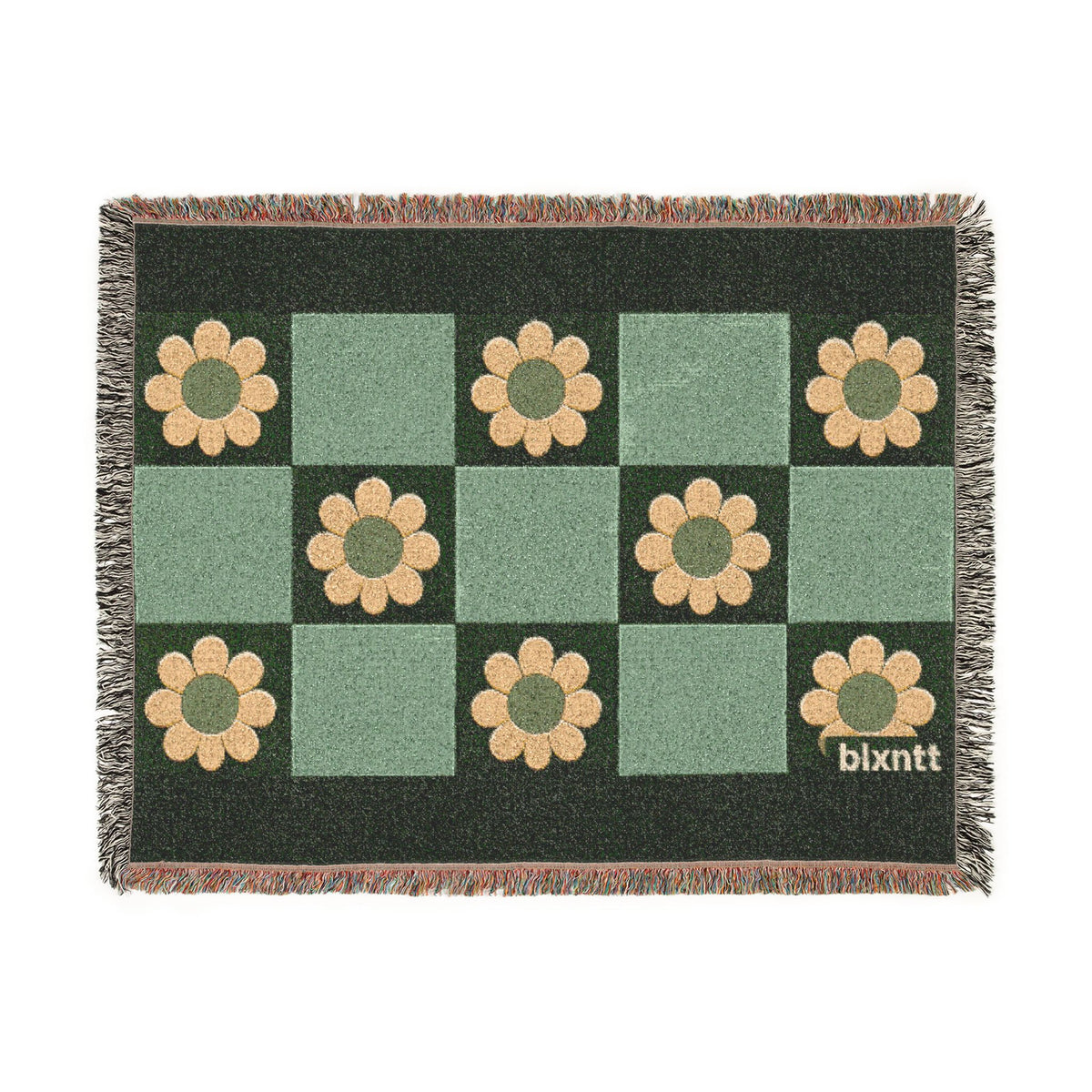 BLXNTT Green Hippie Woven Blanket #2