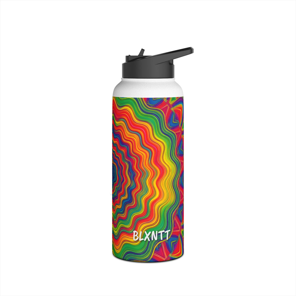 Hypnotic Rainbow Ripple Water Bottle