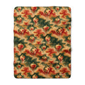 Melting Ornaments Trippy Christmas Sherpa Blanket