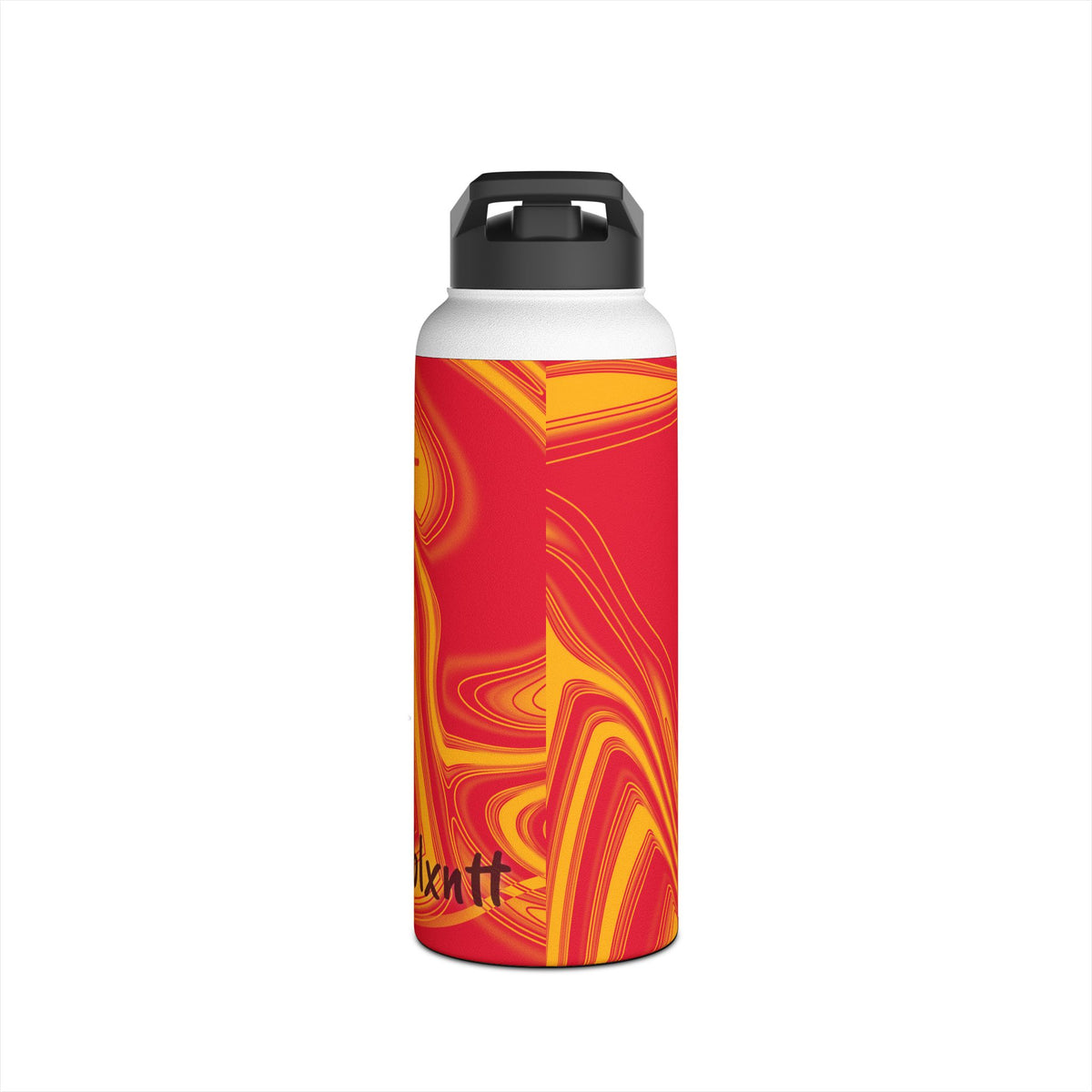 Red & Yellow Trippy Football Water Bottle