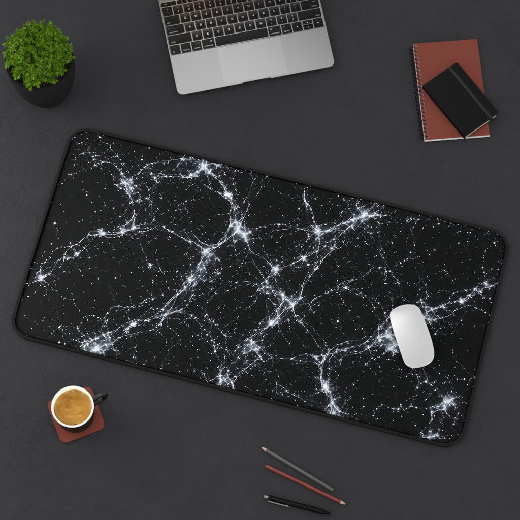 Neon Mycelium - Silver Ghost Desk Mat