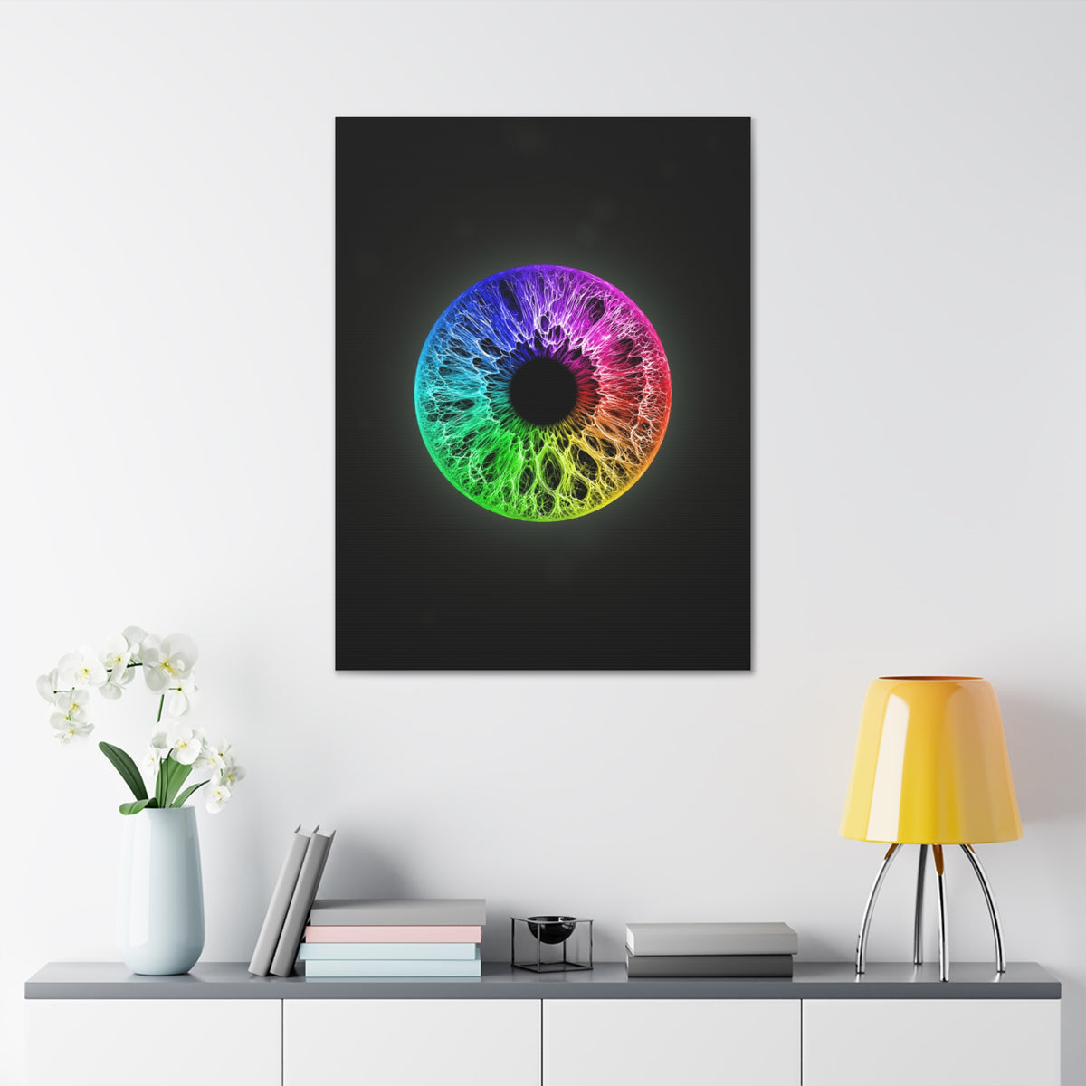 BLXNTT Iris – Lace Web Rainbow Sectors Glossy Canvas