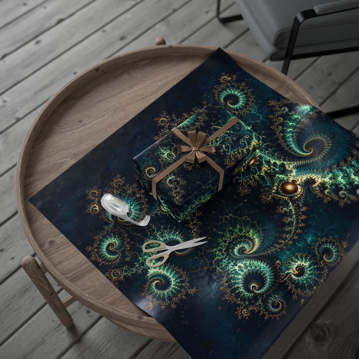Copper Infinity - Peacock Wrapping Paper