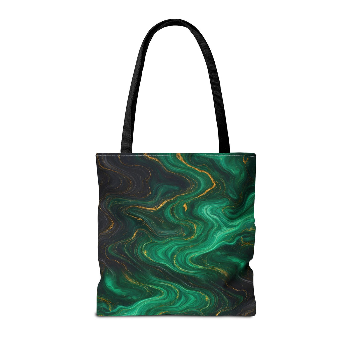 Emerald & Black Marble Tote Bag