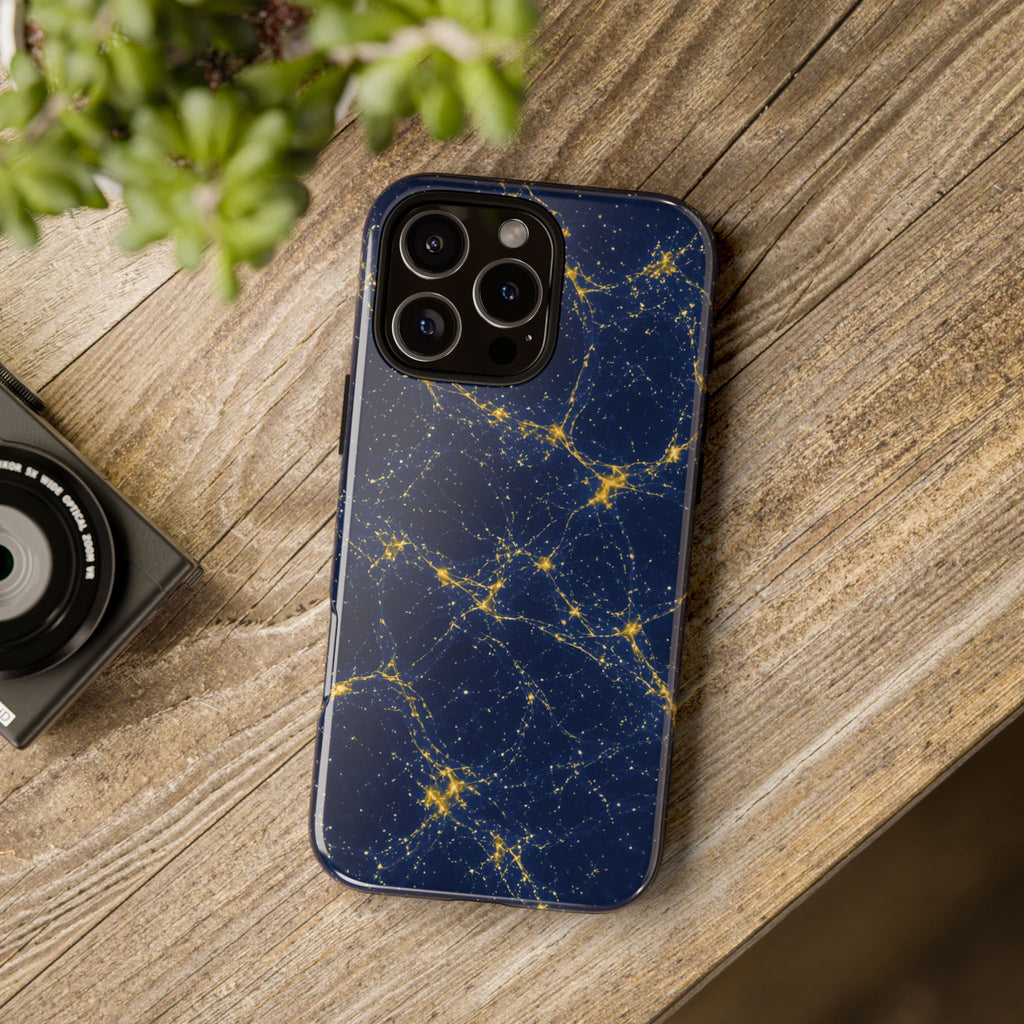 Neon Mycelium - Mustard Navy Phone Case