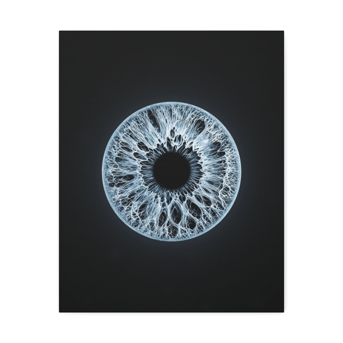 BLXNTT Iris – Lace Web Ice Blue Glossy Canvas