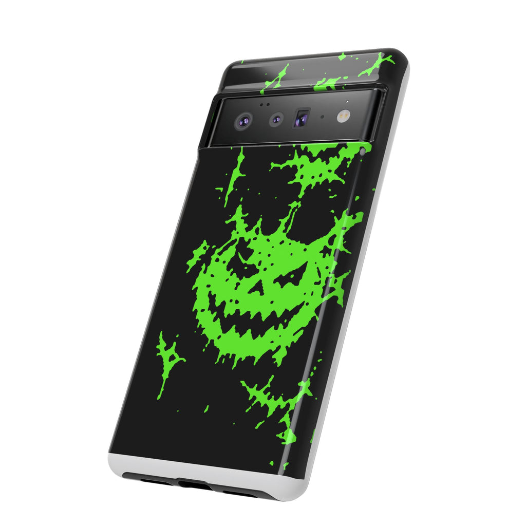 Green Spiderweb Pumpkin Phone Case