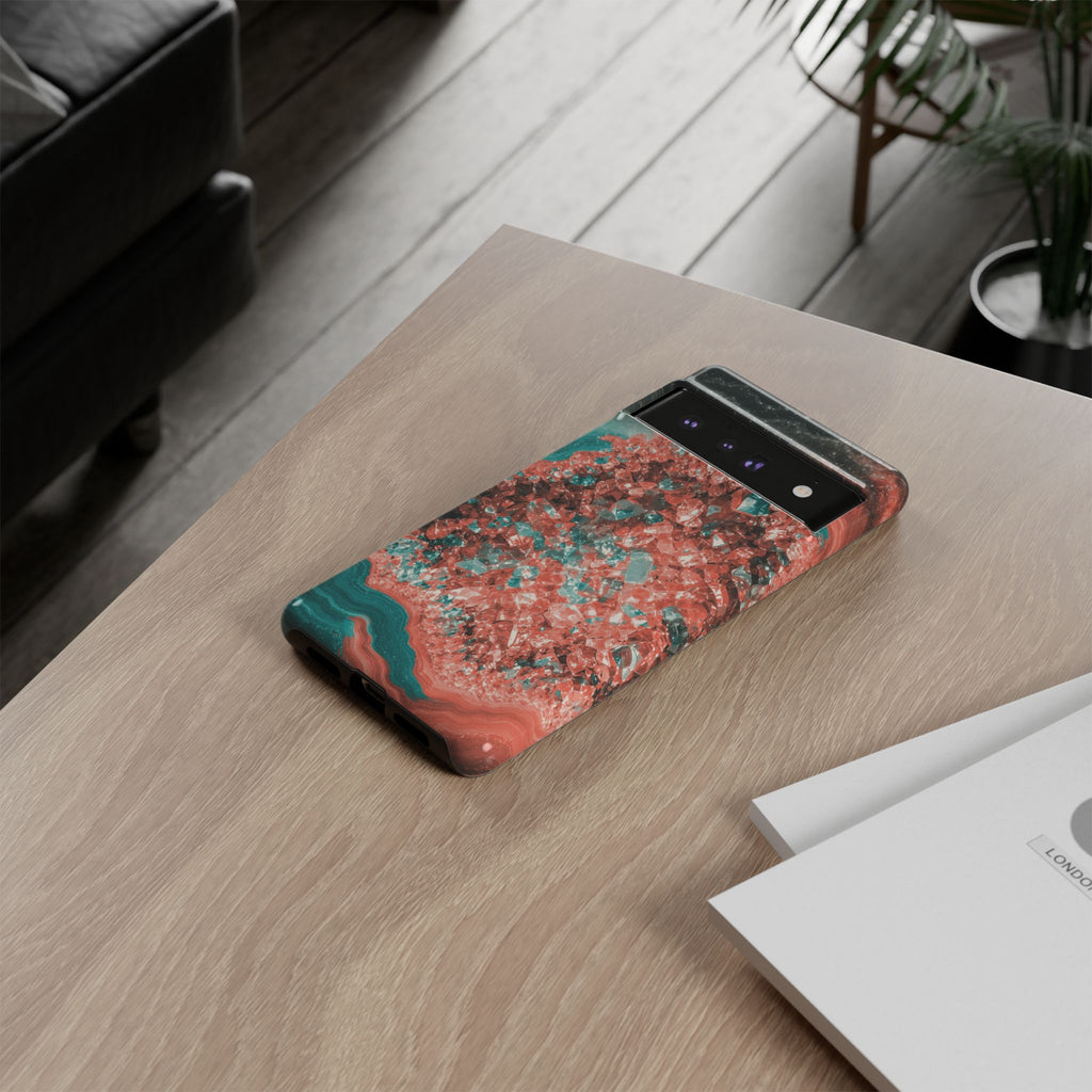 Geode Core - Coral Teal Phone Case