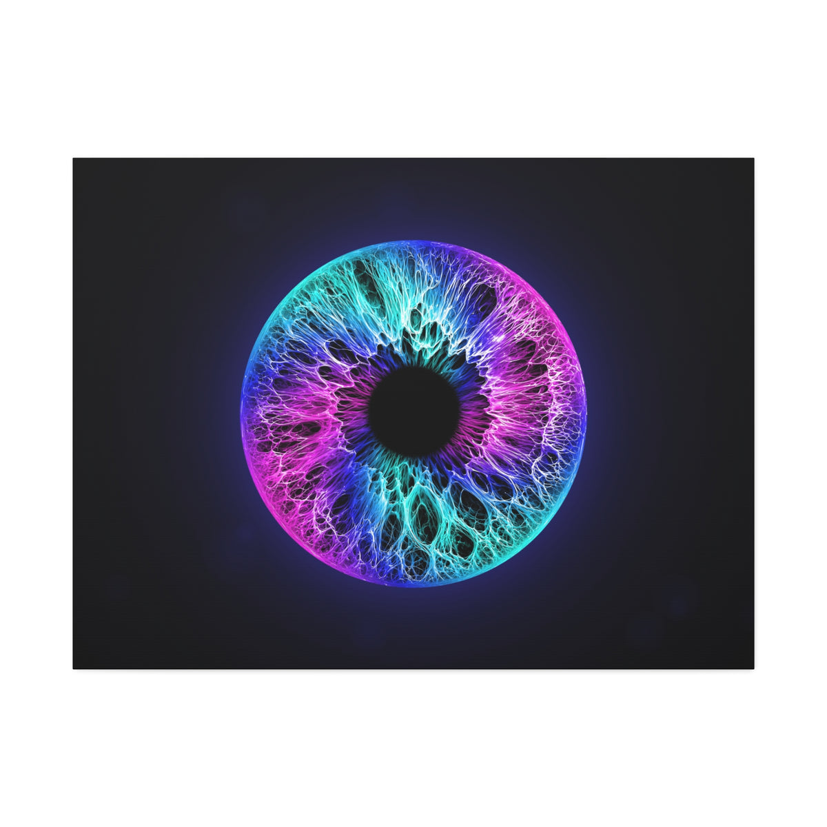 BLXNTT Iris – Lace Web Galaxy Teal Magenta Glossy Canvas