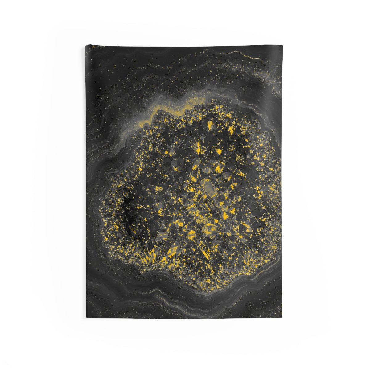 Geode Core - Mono Gold Spark Tapestry