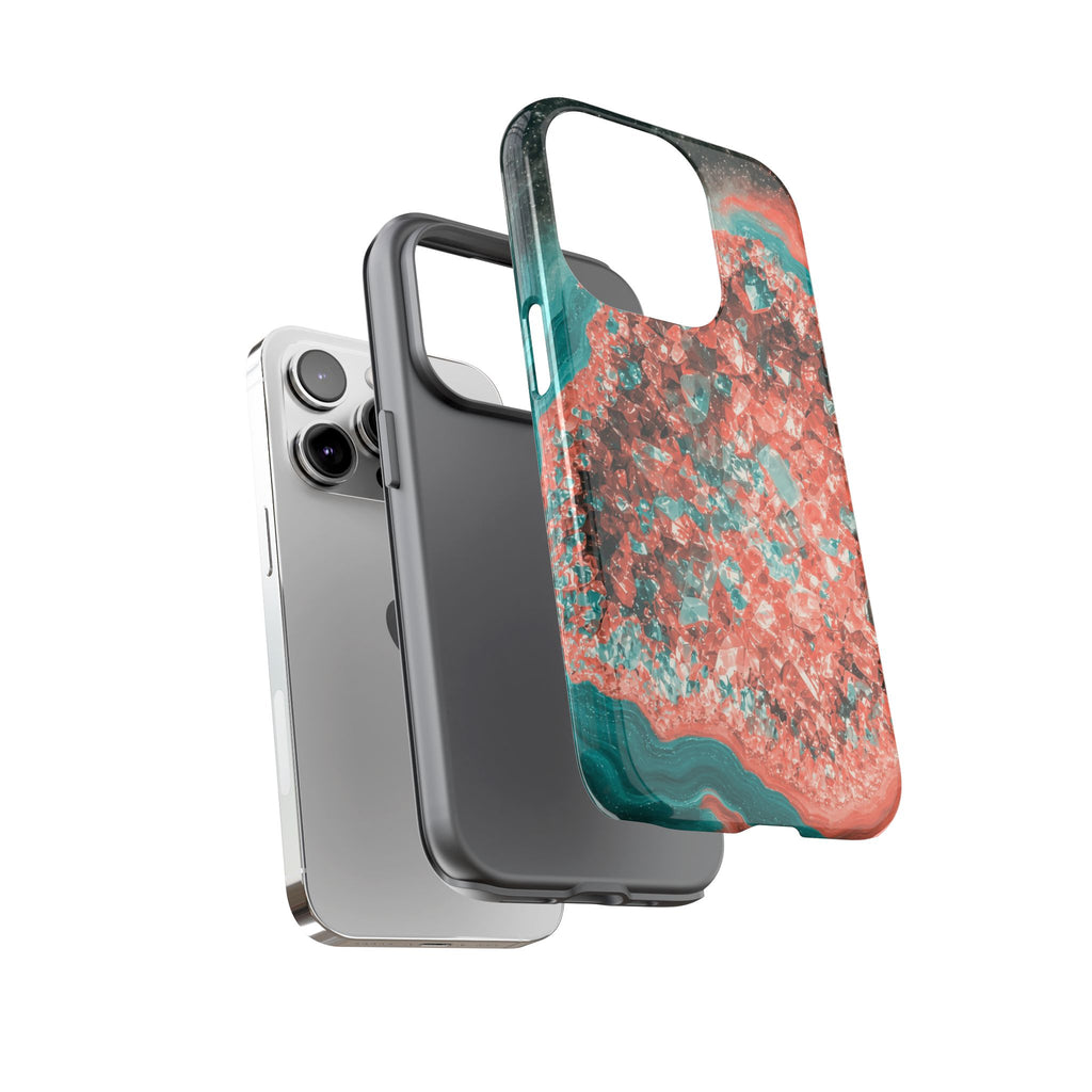 Geode Core - Coral Teal Phone Case
