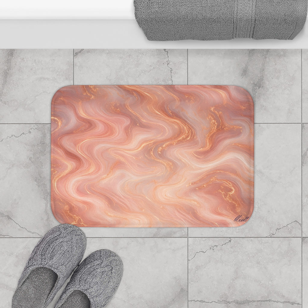 Rose Gold Marble Bath Mat