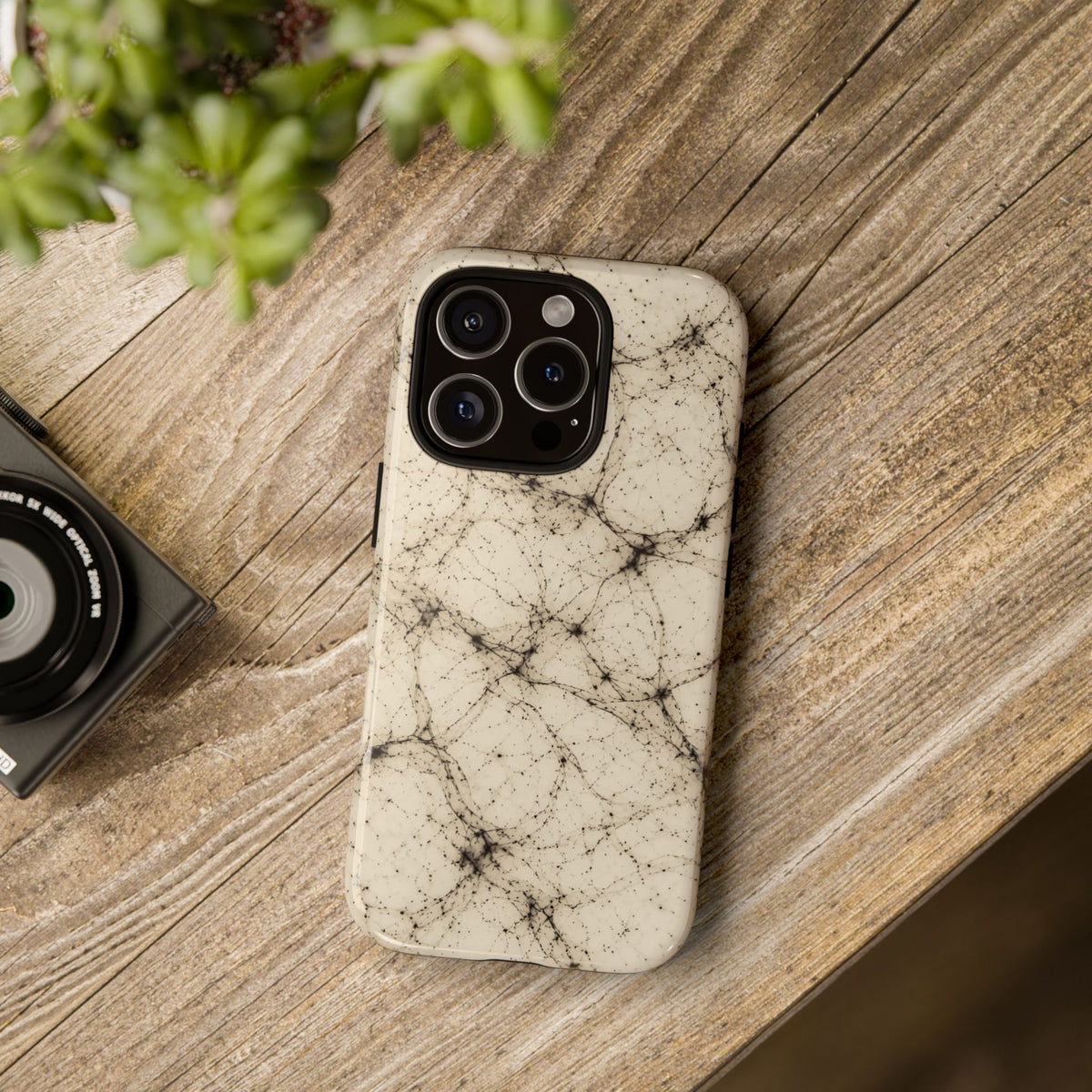 Neon Mycelium - Ink on Paper Phone Case