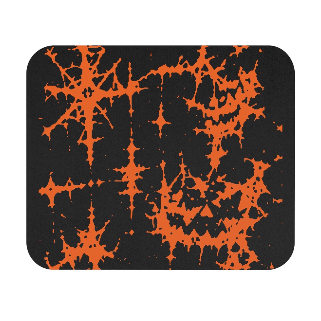 Orange Spiderweb Pumpkin Mouse Pad