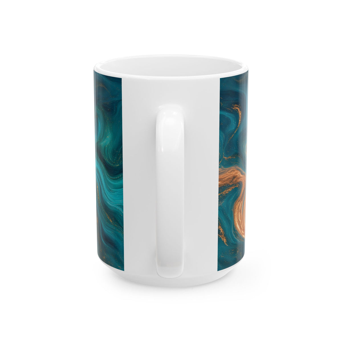 Turquoise & Copper Marble Mug