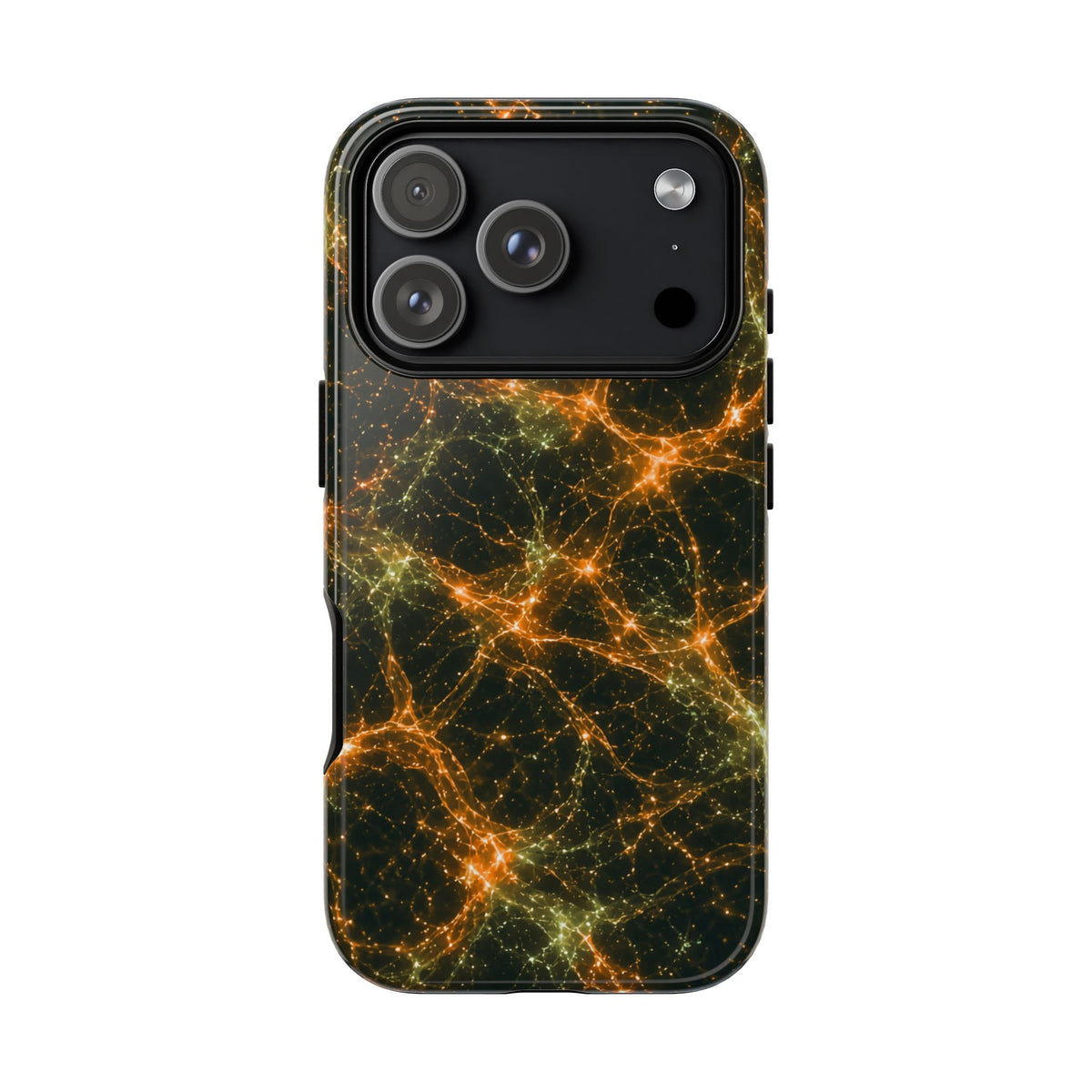 Neon Mycelium - Electric Tangerine Teal Phone Case