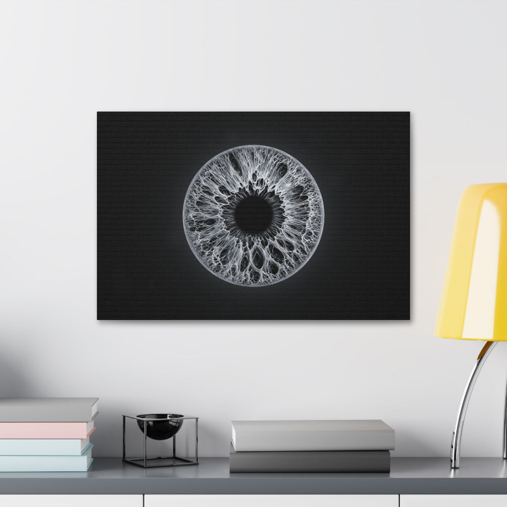 BLXNTT Iris – Lace Web Gray Glossy Canvas