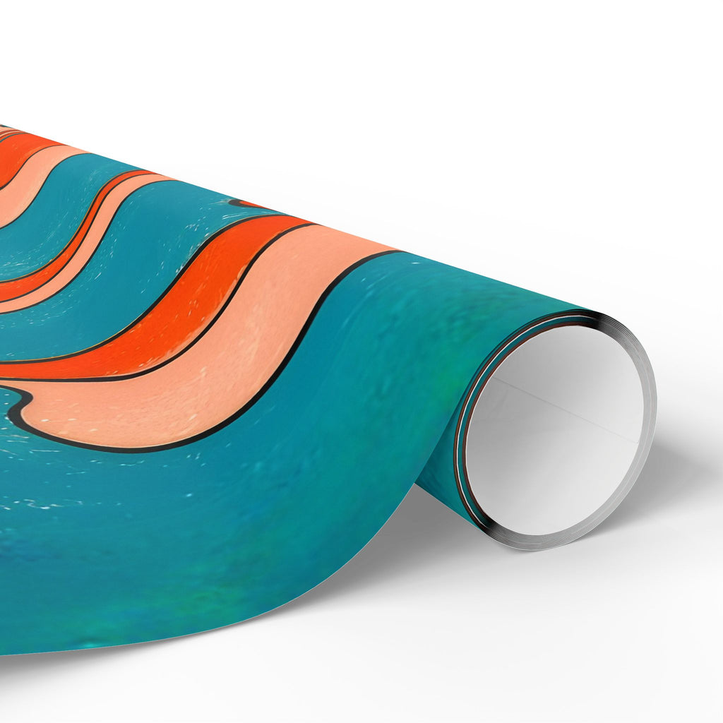 Fillmore Flow - Blood Orange & Teal Wrapping Paper