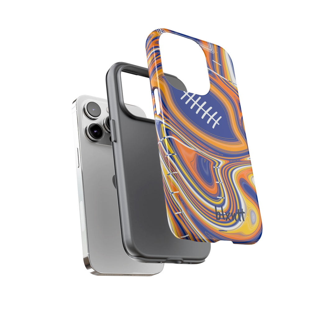 Royal Blue & Yellow Trippy Football Phone Case