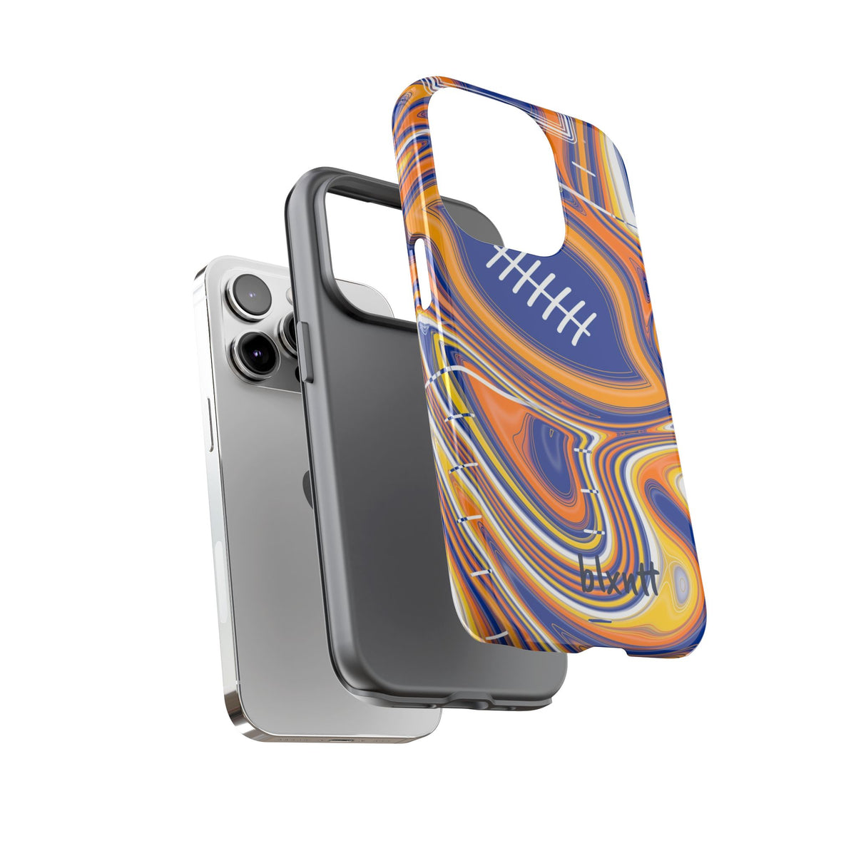 Royal Blue & Yellow Trippy Football Phone Case
