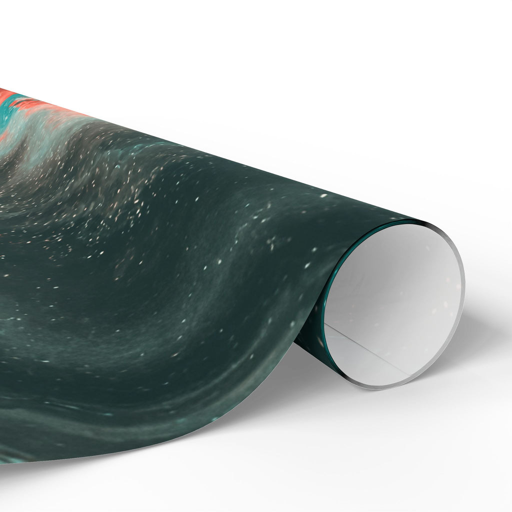 Geode Core - Coral Teal Wrapping Paper