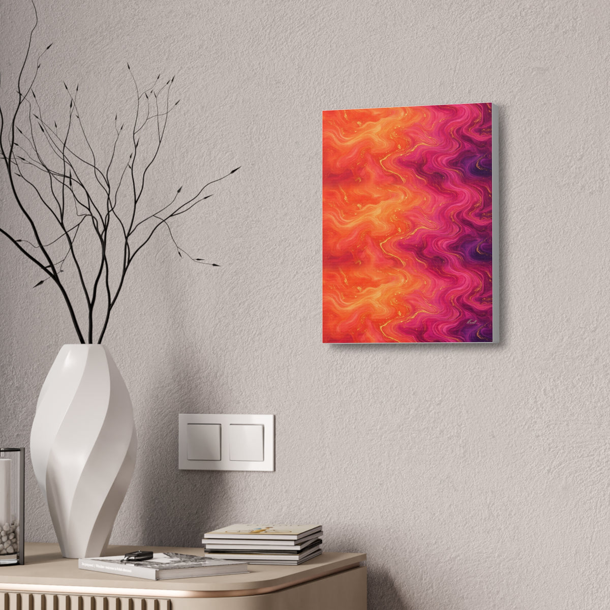 Sunset Marble Glossy Canvas