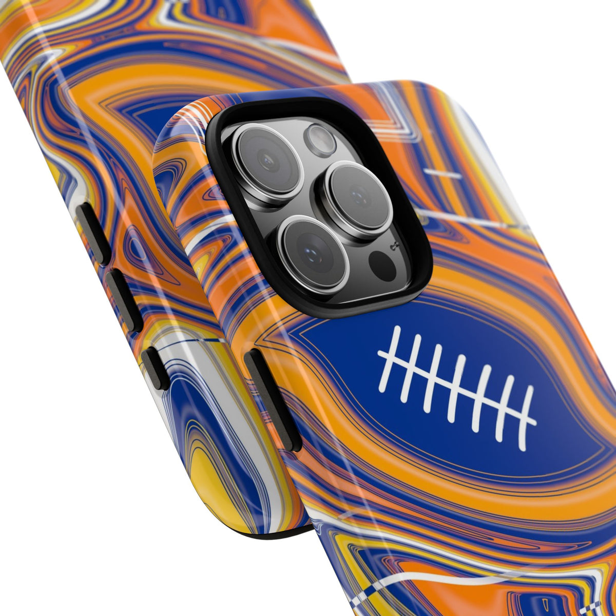 Royal Blue & Yellow Trippy Football Phone Case