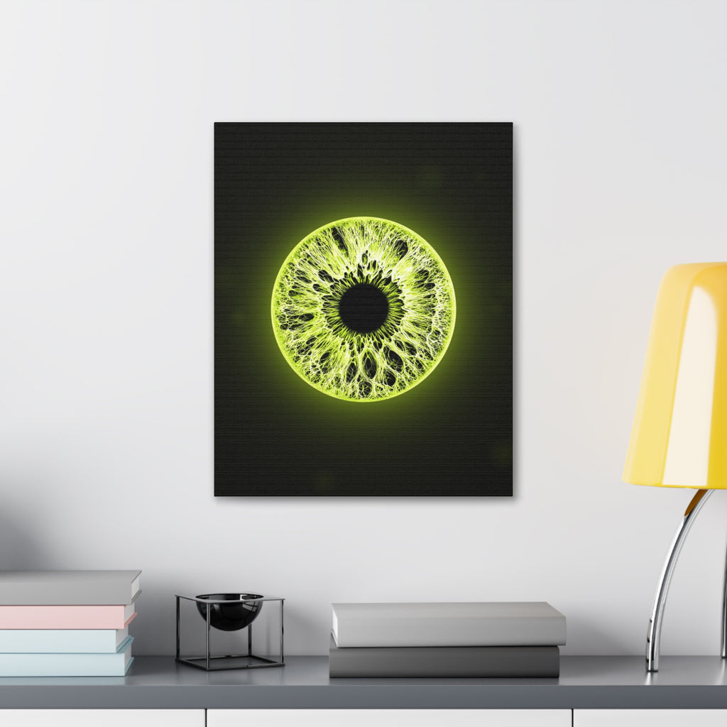 BLXNTT Iris – Lace Web Toxic Chartreuse Glossy Canvas