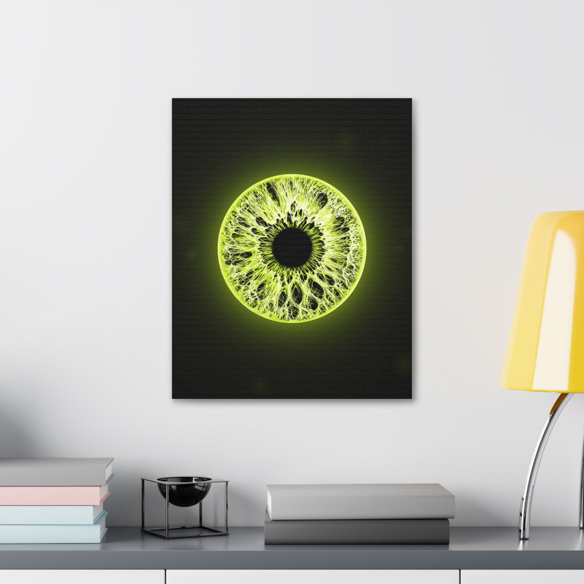 BLXNTT Iris – Lace Web Toxic Chartreuse Glossy Canvas
