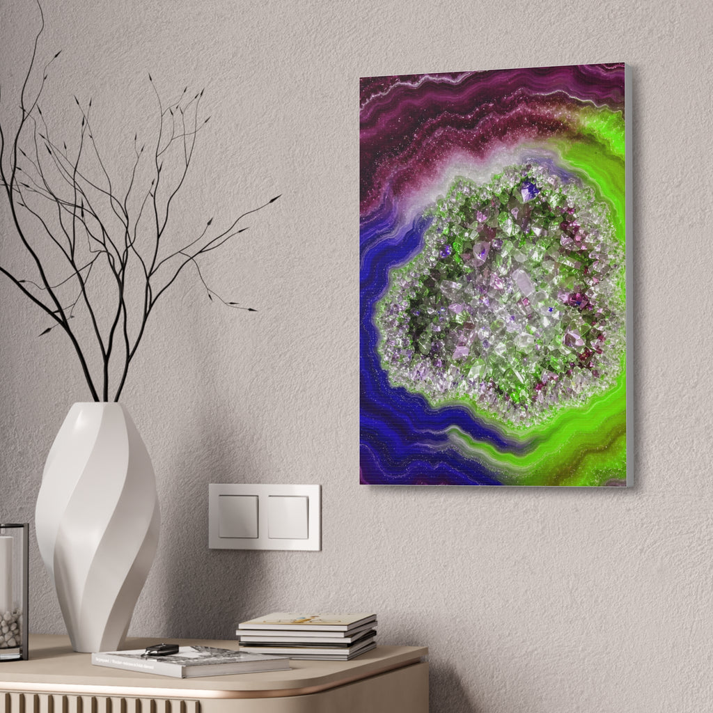 Geode Core - Cosmic Berry Glossy Canvas