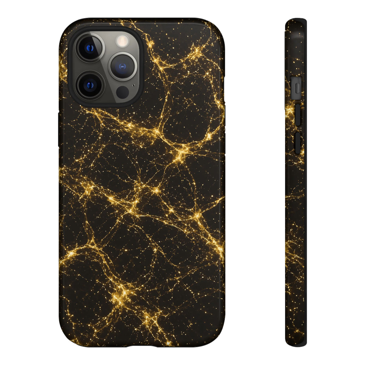 Neon Mycelium - Gold Filigree Phone Case