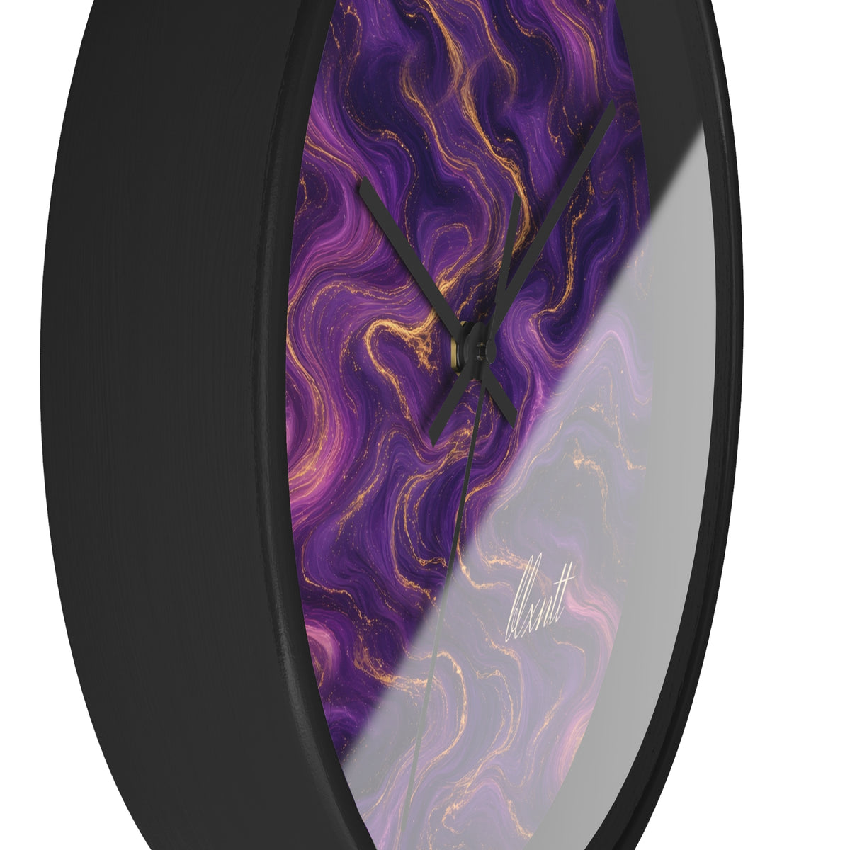 Royal Purple Marble Wall Clock