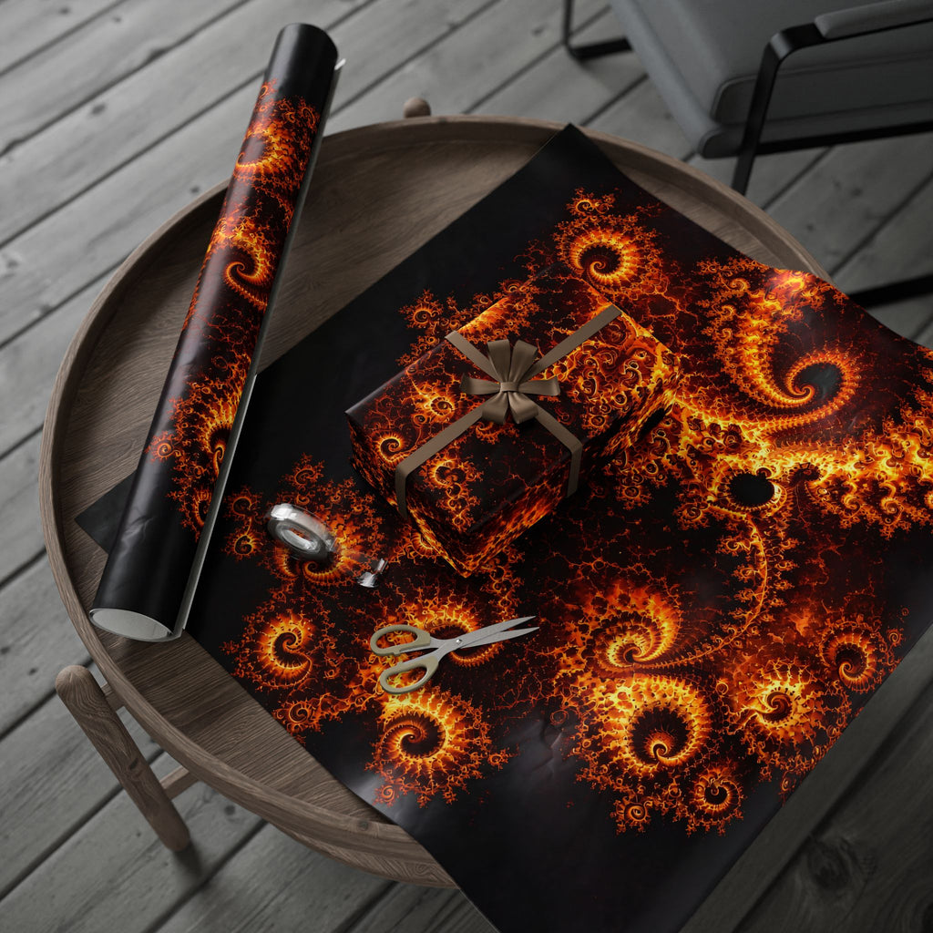 Copper Infinity - Molten Lava Wrapping Paper