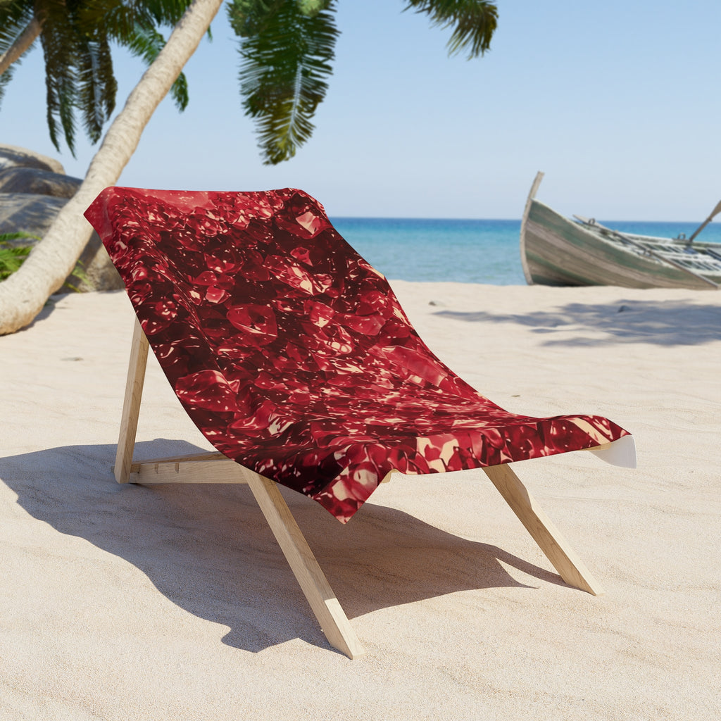 Geode Core - Cherry Cola Beach Towel