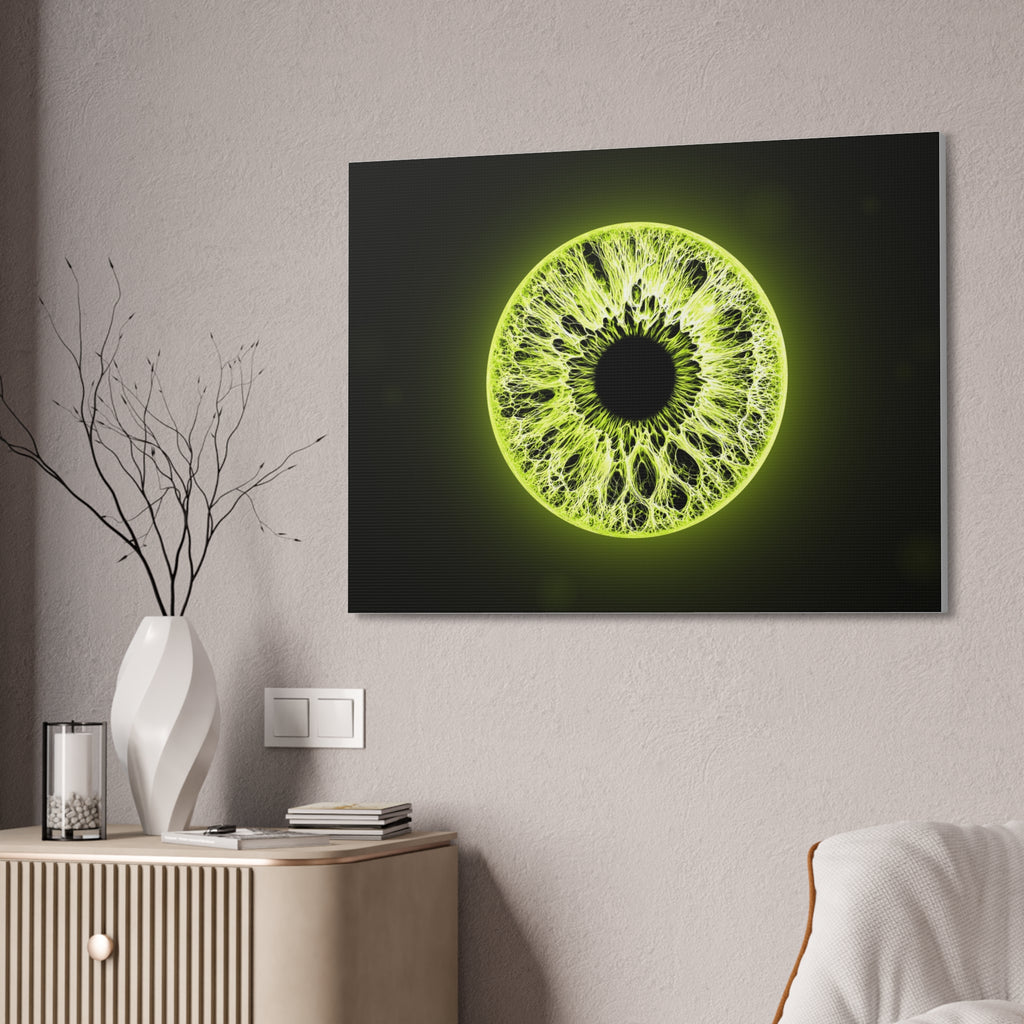 BLXNTT Iris – Lace Web Toxic Chartreuse Glossy Canvas