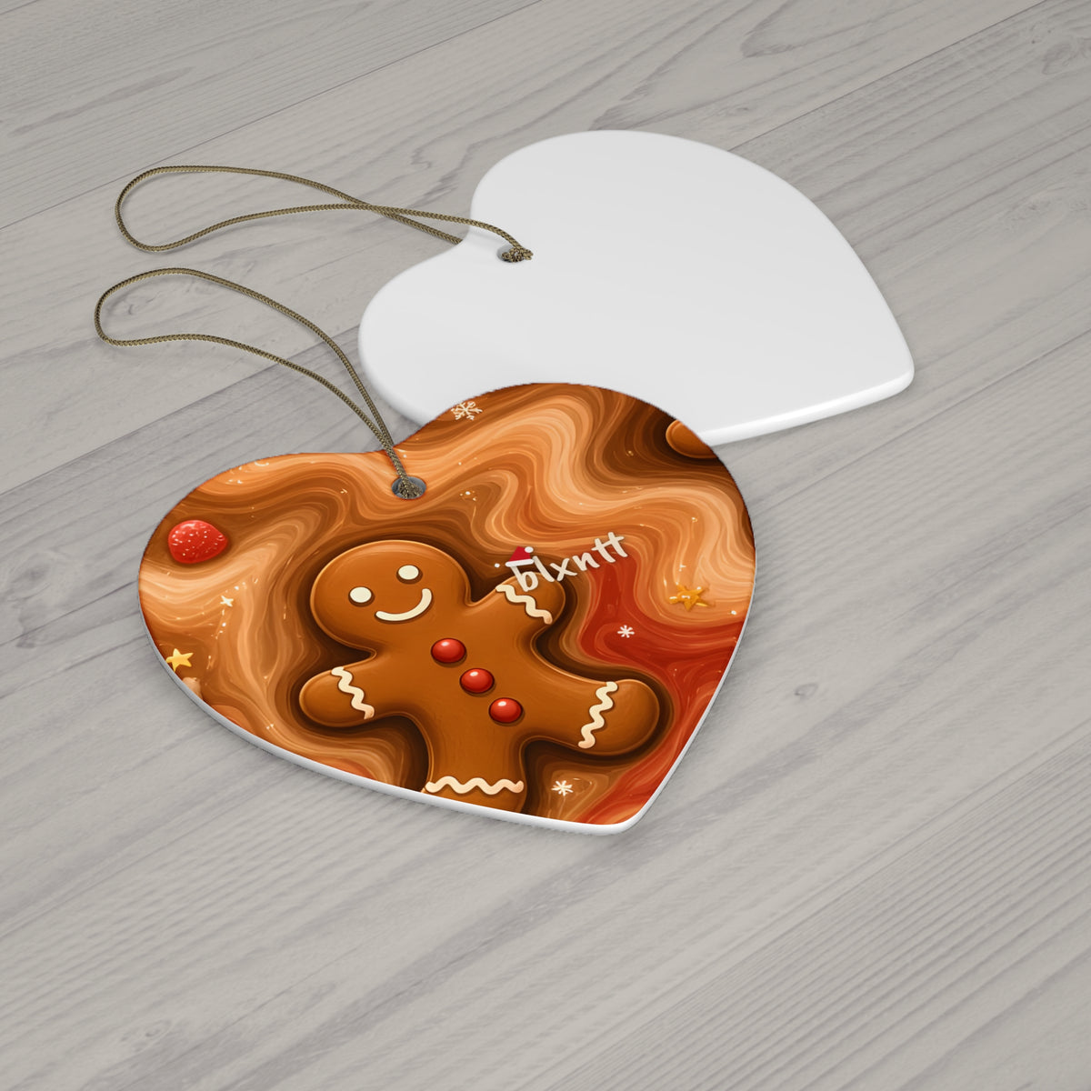Gingerbread Trippy Christmas Ornament