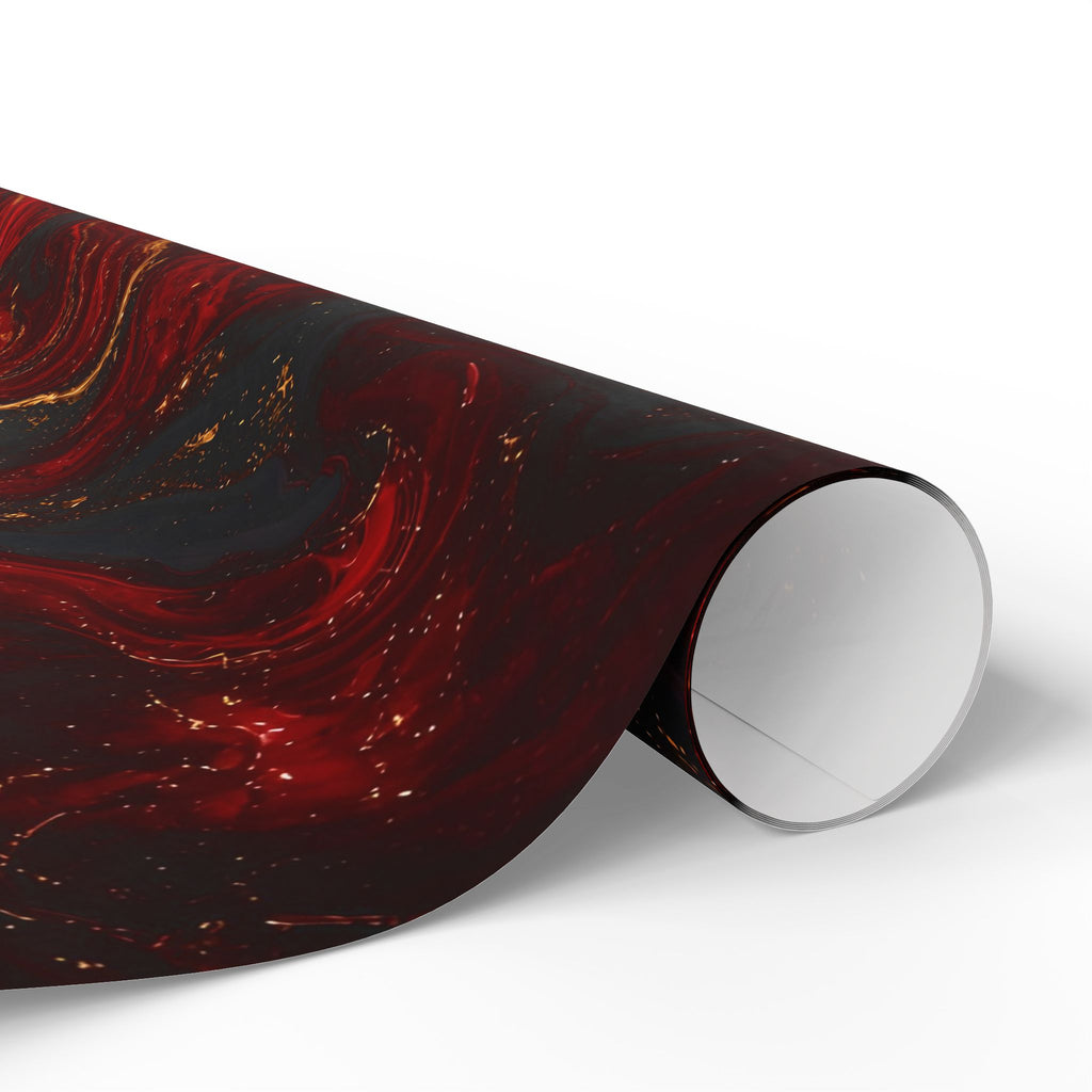 Red & Black Marble Wrapping Paper